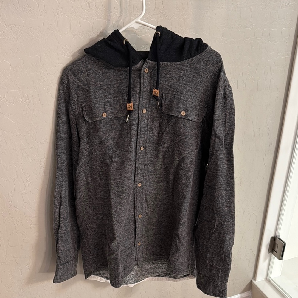 tentree Gray Lightweight Shirt Jacket